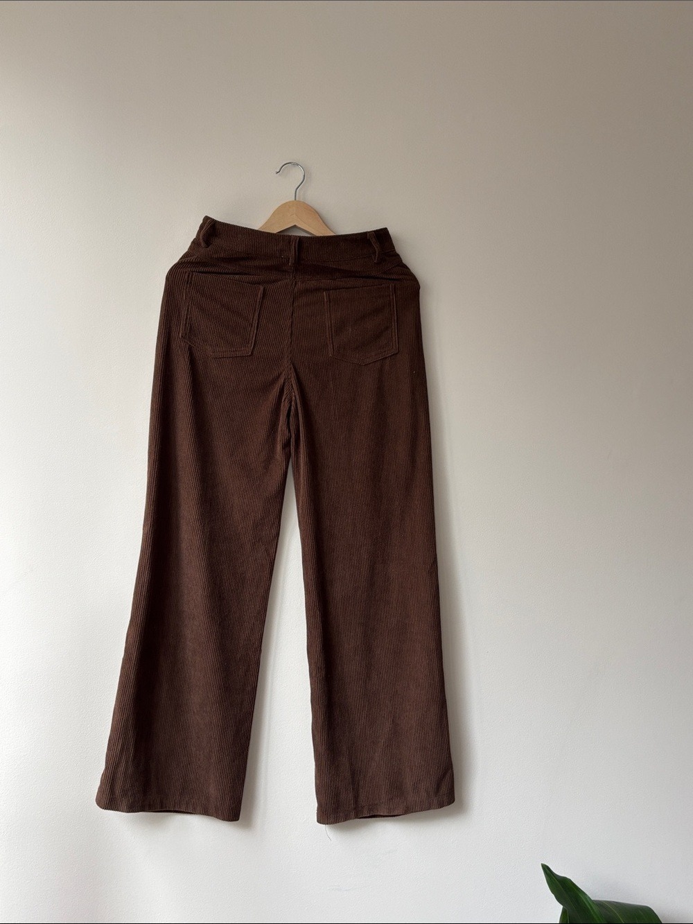 Wide Leg Women's Pants in Dark Brown - Picture 7 of 8